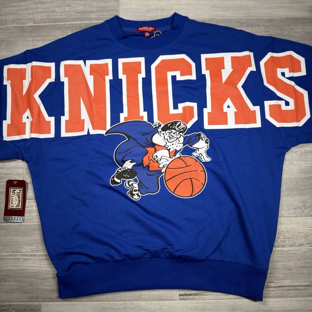 New York Knicks Mitchell & Ness Hardwood Classic Women's Medium Crewneck NWT